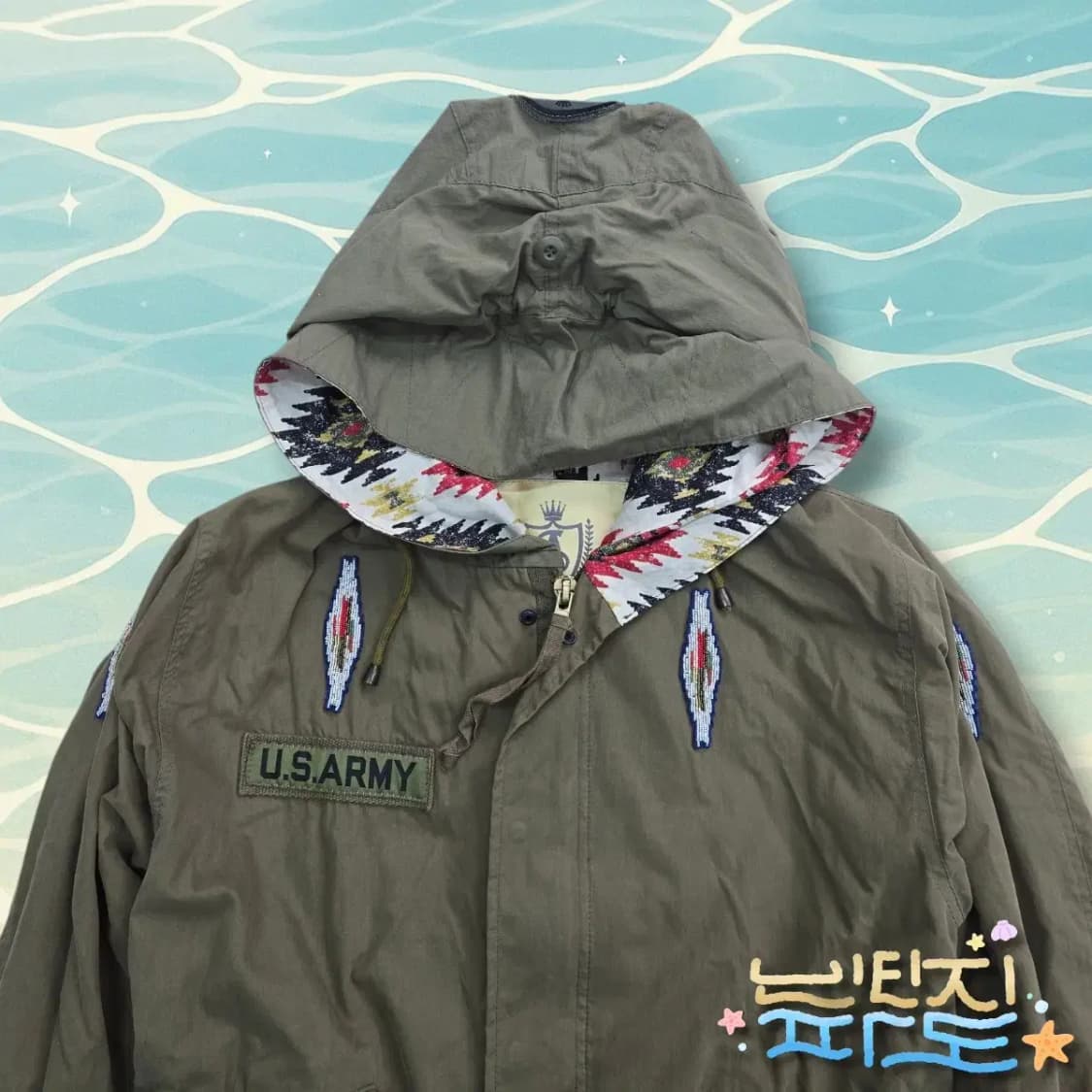 XS AS65 나바호 비즈 밀리터리 M48 피쉬테일 자켓 상품이미지2