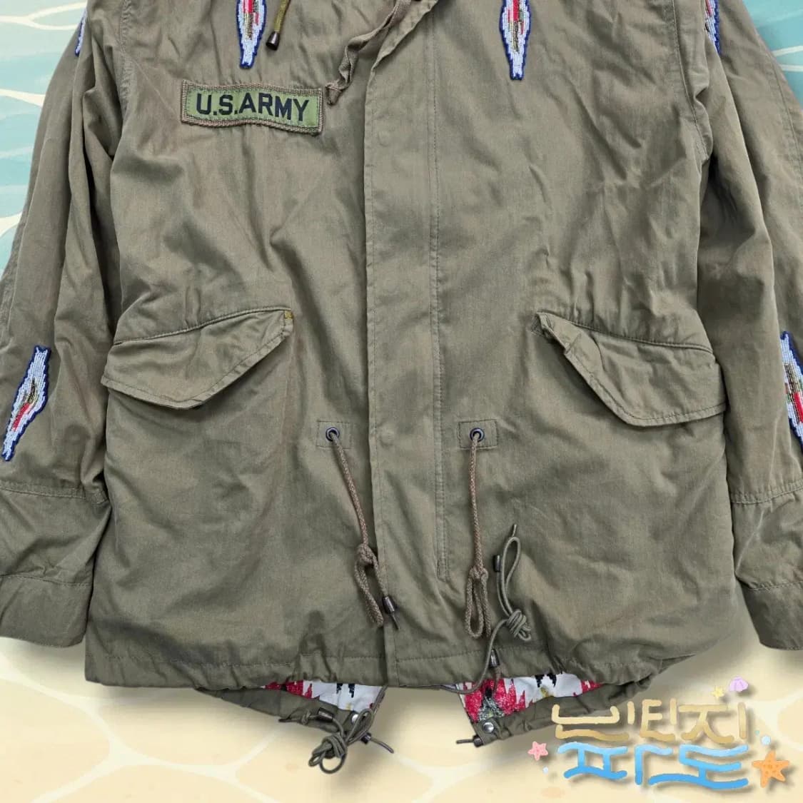 XS AS65 나바호 비즈 밀리터리 M48 피쉬테일 자켓 상품이미지3