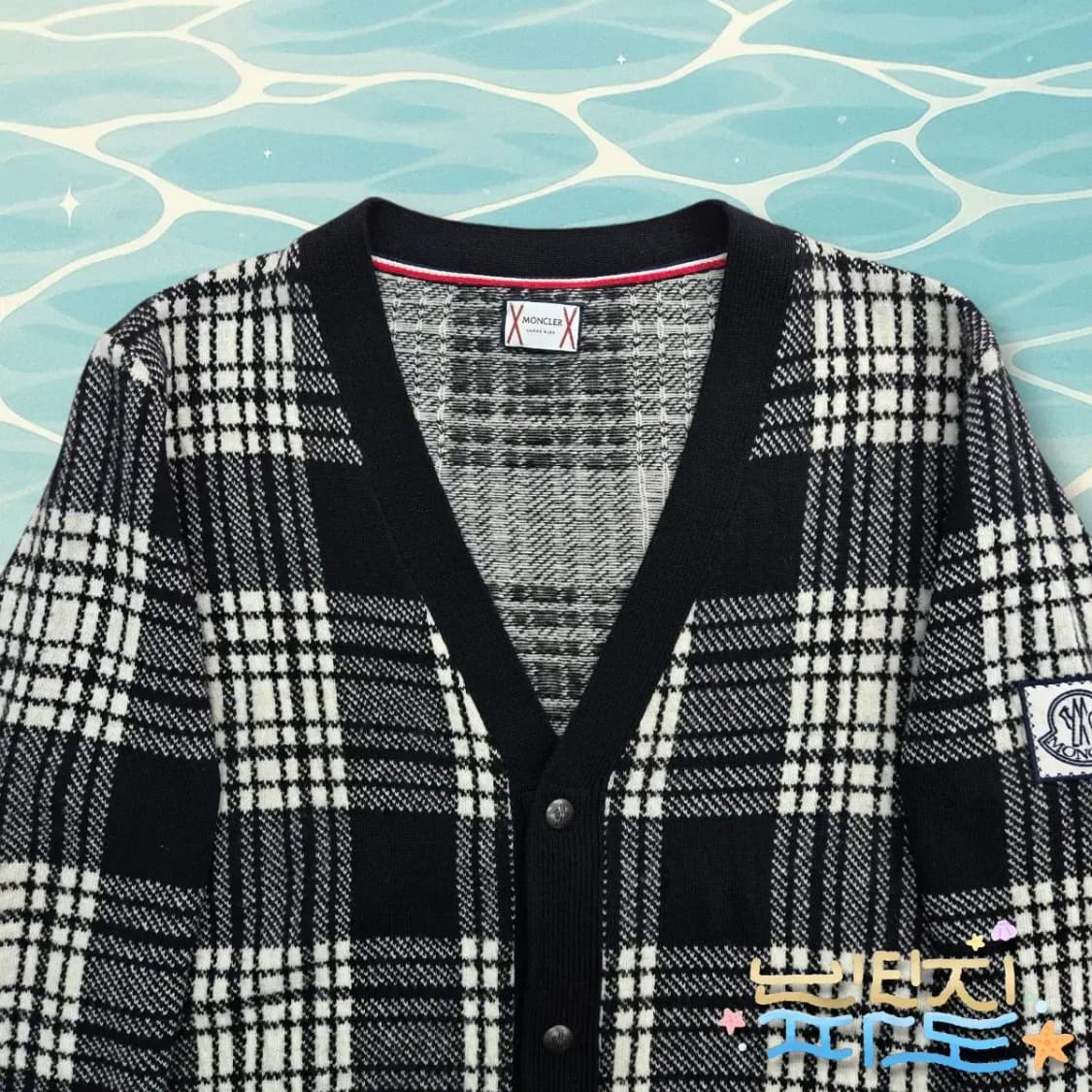 L 몽클레어 감마블루 마글리오네 체크 카디건 가디건 상품이미지2