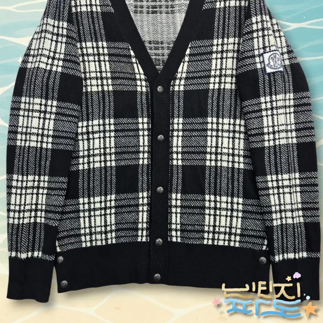 L 몽클레어 감마블루 마글리오네 체크 카디건 가디건 상품이미지3