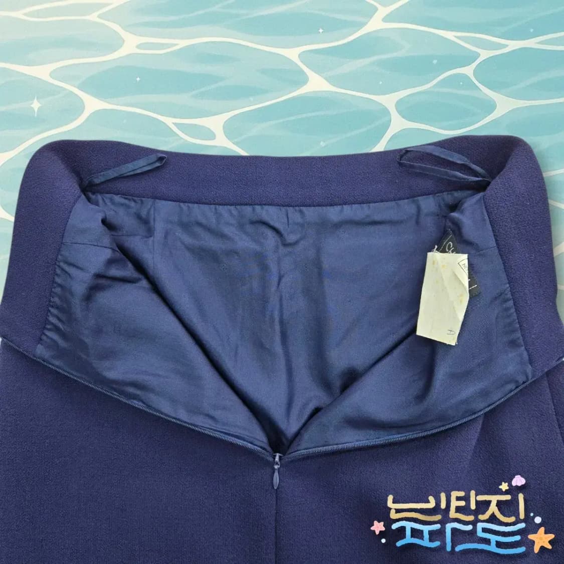 38 감정서O CHANEL VTG 샤넬 로고참 울 비스코스 스커트 상품이미지10