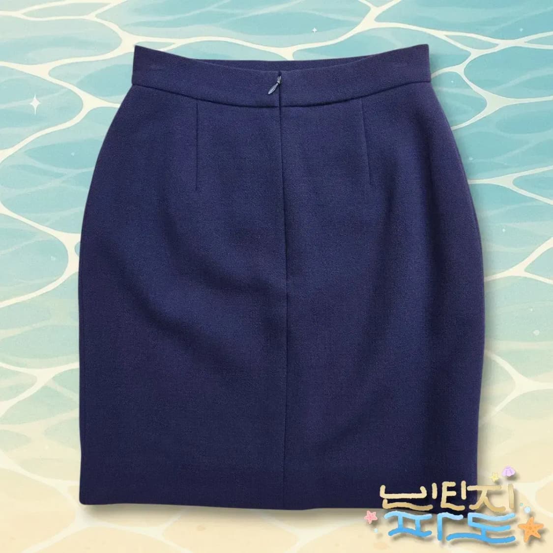 38 감정서O CHANEL VTG 샤넬 로고참 울 비스코스 스커트 상품이미지7