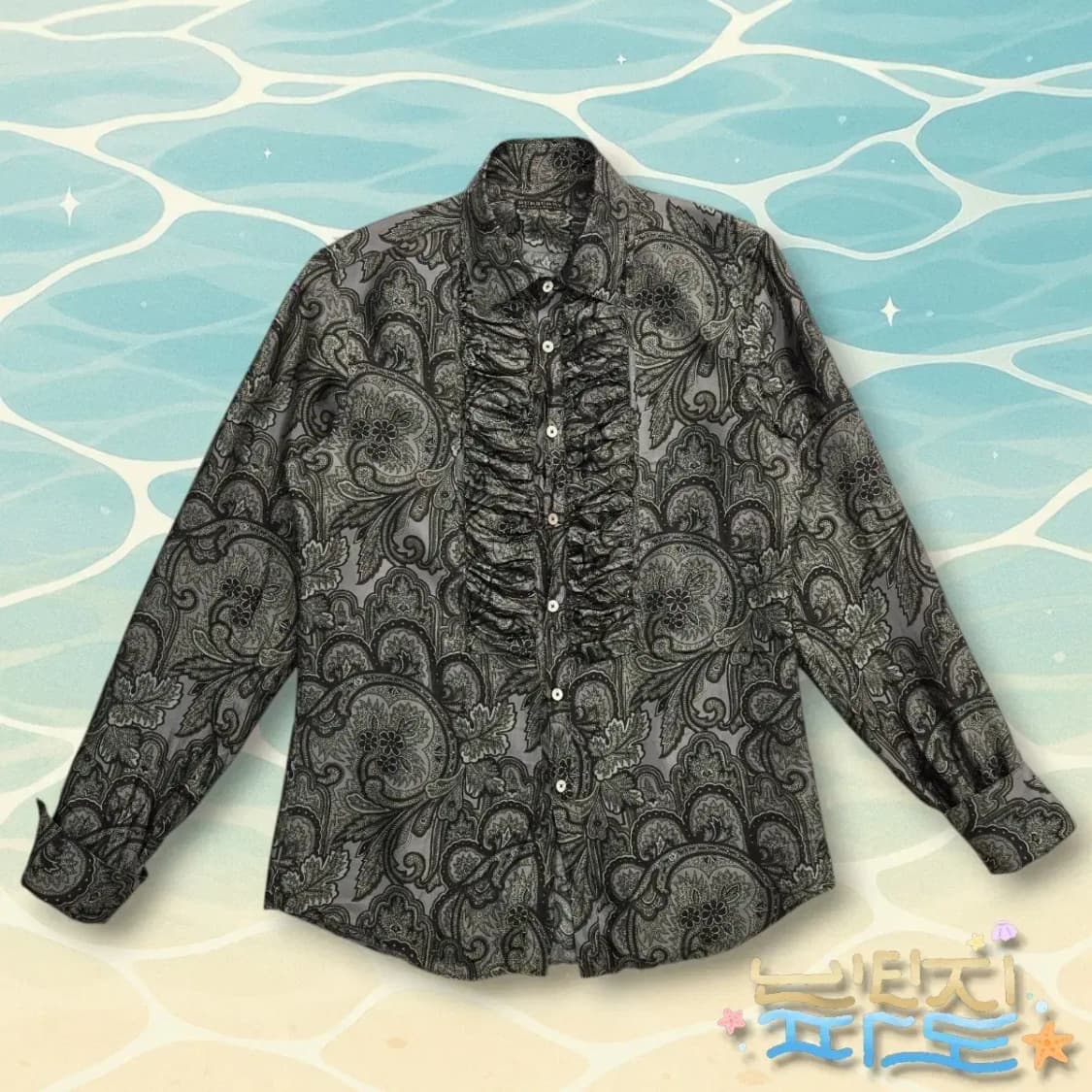 100 BURBERRY 크리스토퍼 베일리 08FW 페이즐리 실크 셔츠 상품이미지1