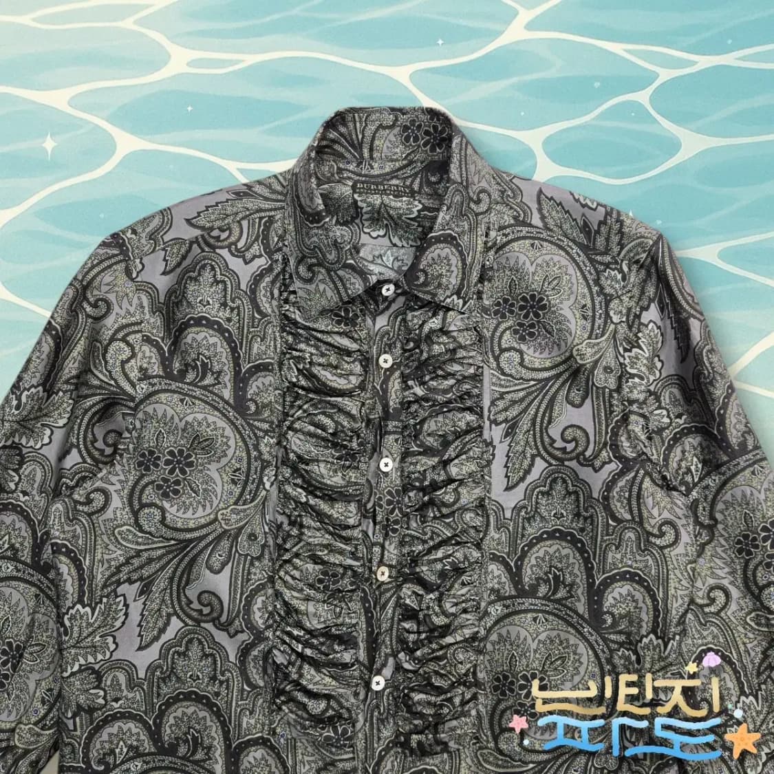 100 BURBERRY 크리스토퍼 베일리 08FW 페이즐리 실크 셔츠 상품이미지2
