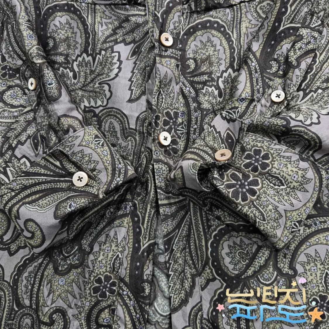 100 BURBERRY 크리스토퍼 베일리 08FW 페이즐리 실크 셔츠 상품이미지4