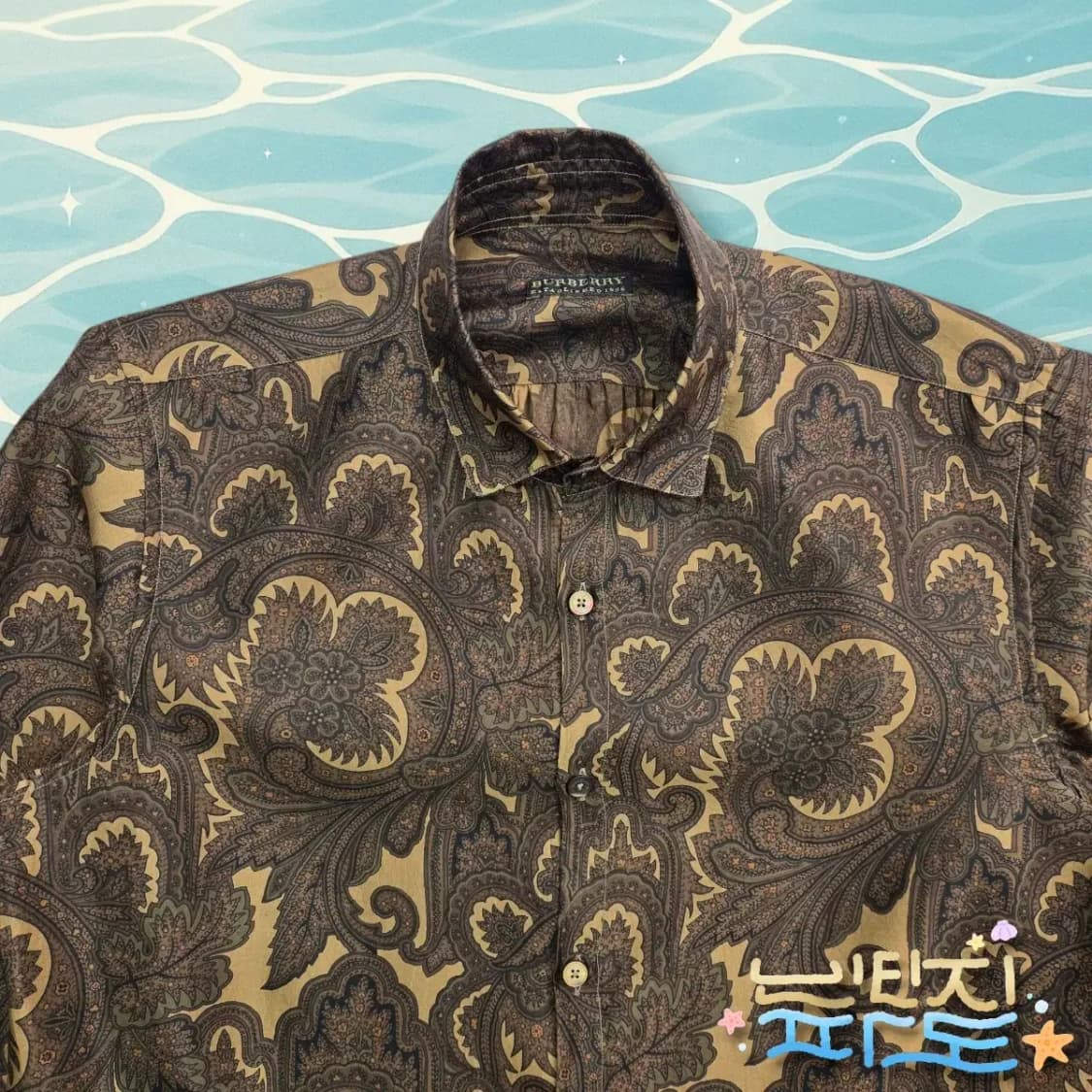 100 BURBERRY 크리스토퍼 베일리 08FW 페이즐리 실크 셔츠 상품이미지2