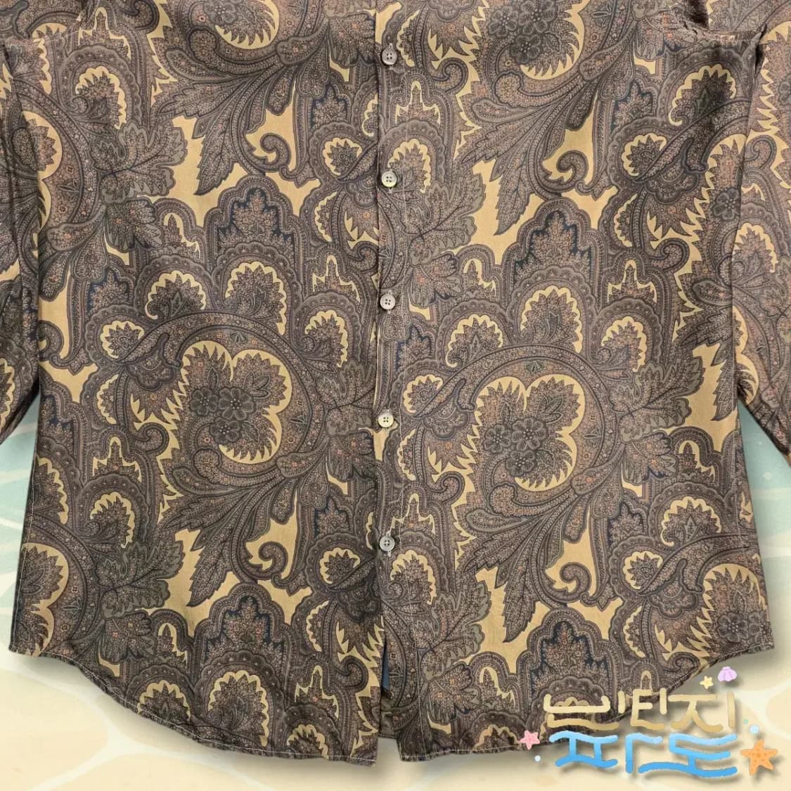 100 BURBERRY 크리스토퍼 베일리 08FW 페이즐리 실크 셔츠 상품이미지3