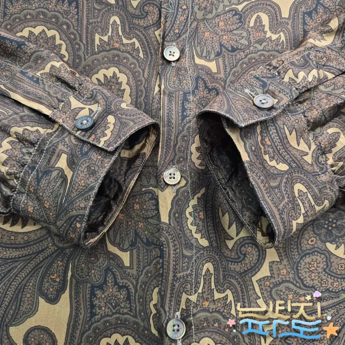 100 BURBERRY 크리스토퍼 베일리 08FW 페이즐리 실크 셔츠 상품이미지4