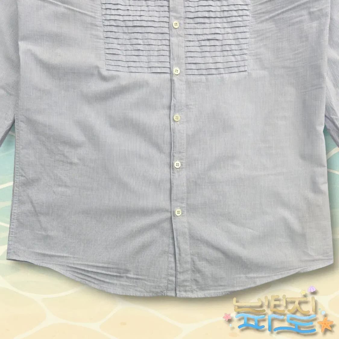 95 BURBERRY 버버리 줄지 프릴 셔츠 상품이미지3