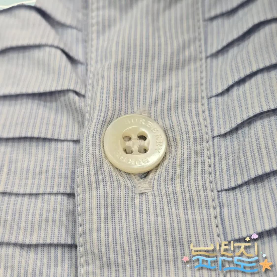 95 BURBERRY 버버리 줄지 프릴 셔츠 상품이미지6