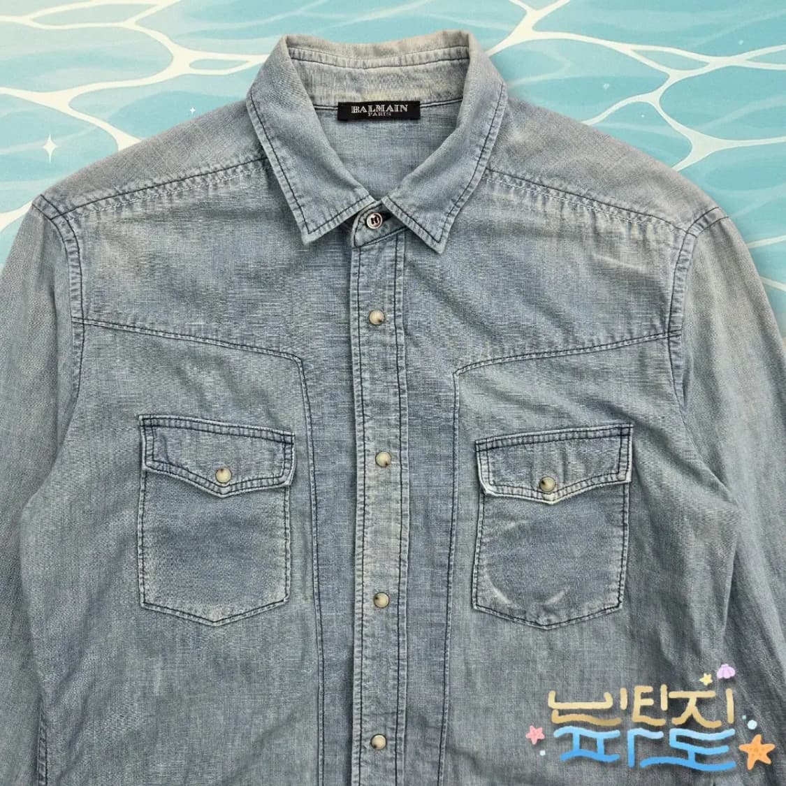 M BALMAIN 발망 11FW 데님 웨스턴 셔츠 상품이미지2