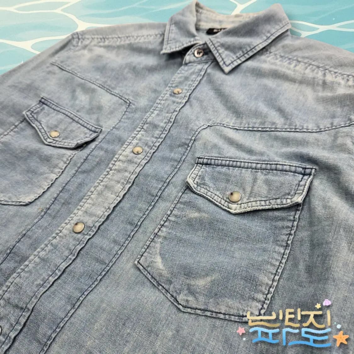 M BALMAIN 발망 11FW 데님 웨스턴 셔츠 상품이미지5