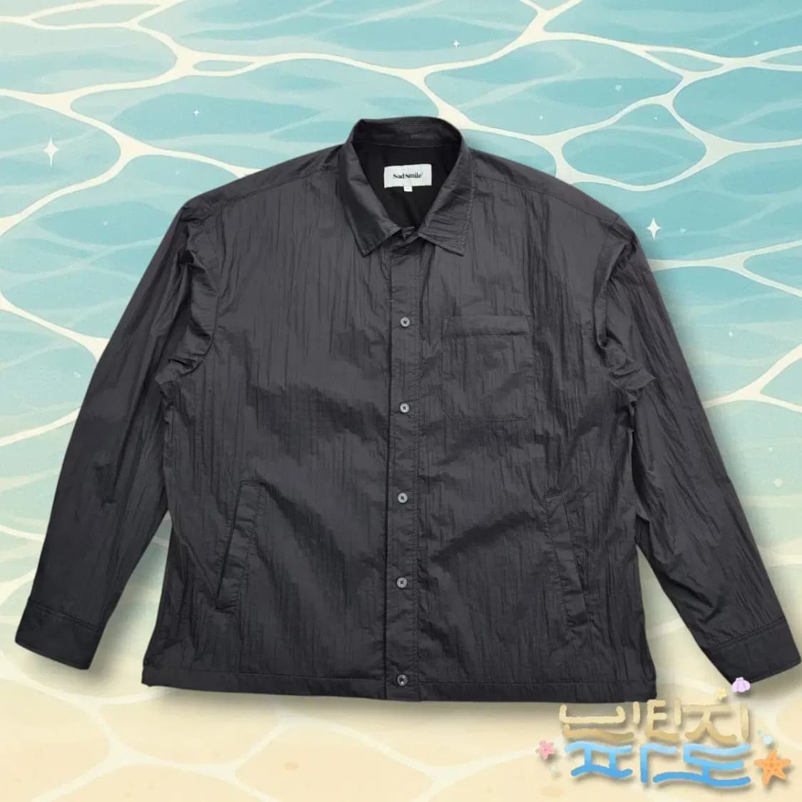 L 105 커스텀멜로우 새드스마일 립스탑 셔켓 상품이미지1