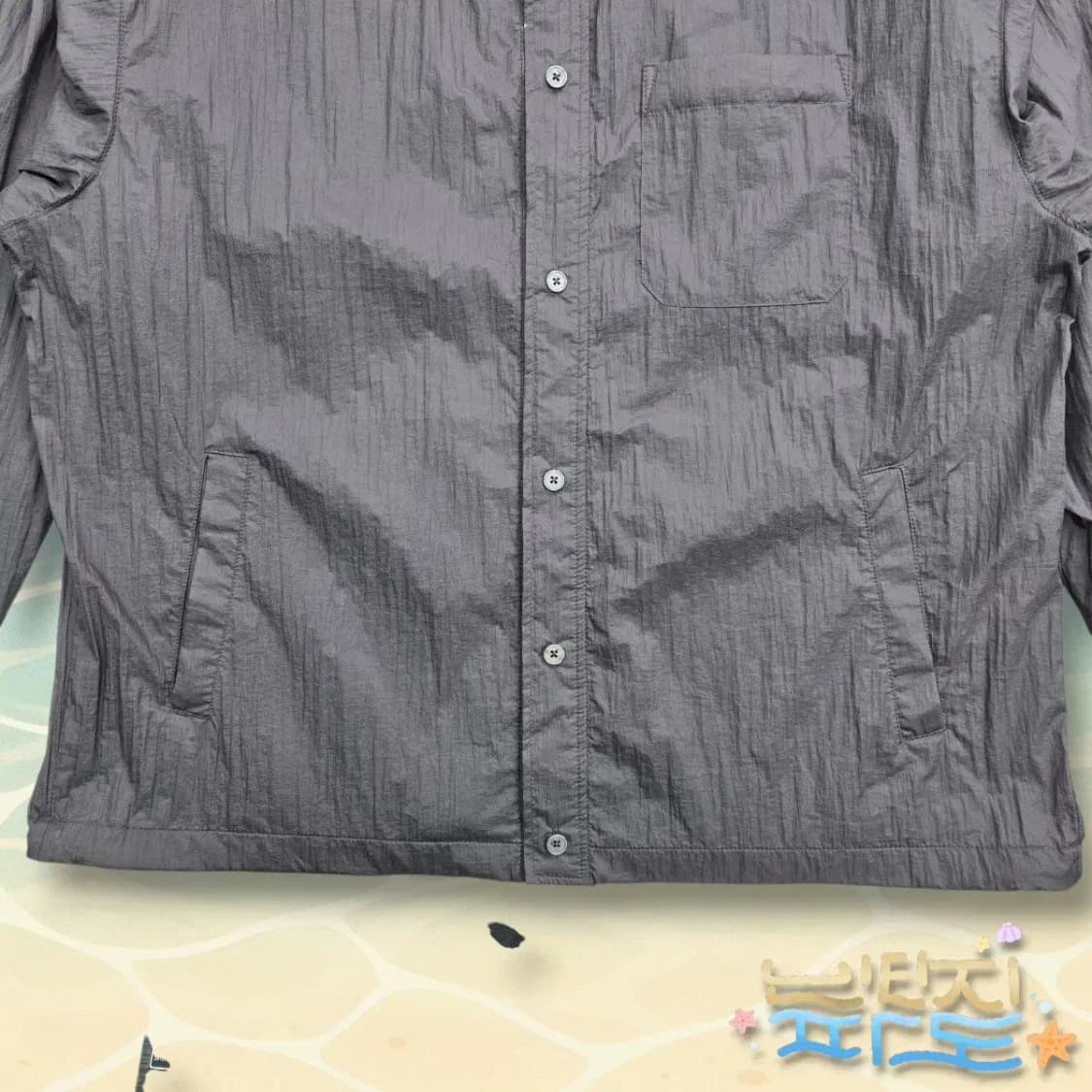 L 105 커스텀멜로우 새드스마일 립스탑 셔켓 상품이미지3