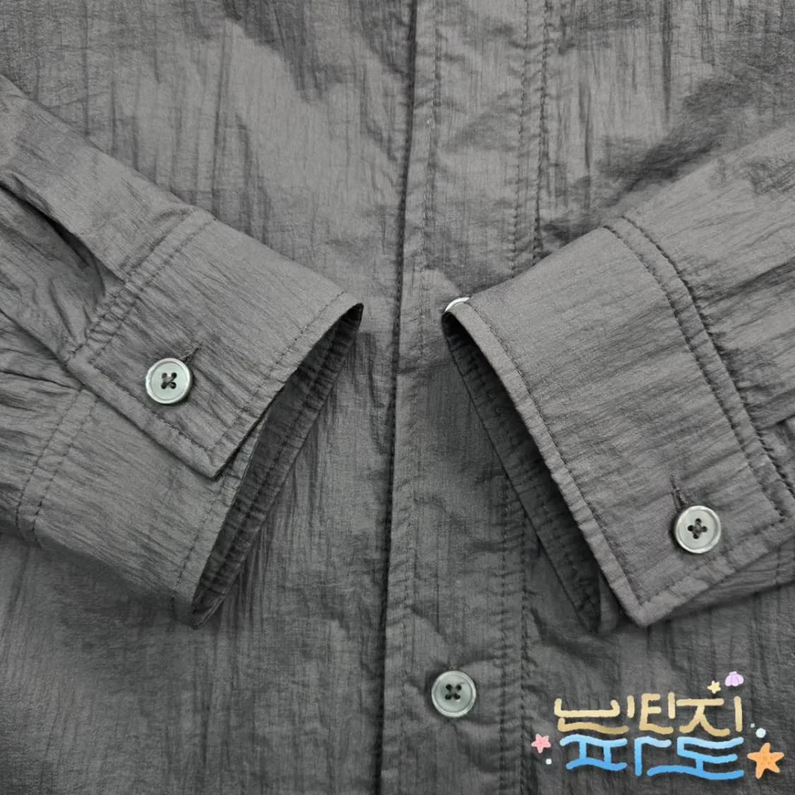 L 105 커스텀멜로우 새드스마일 립스탑 셔켓 상품이미지4