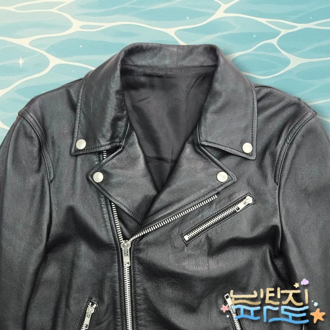 90, 2 페르드르 알렌느 카프스킨 라이더자켓 상품이미지2