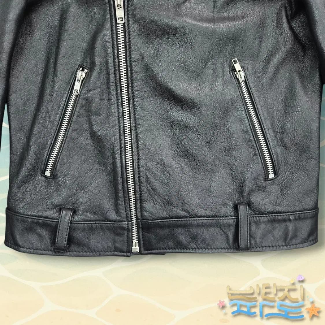 90, 2 페르드르 알렌느 카프스킨 라이더자켓 상품이미지3