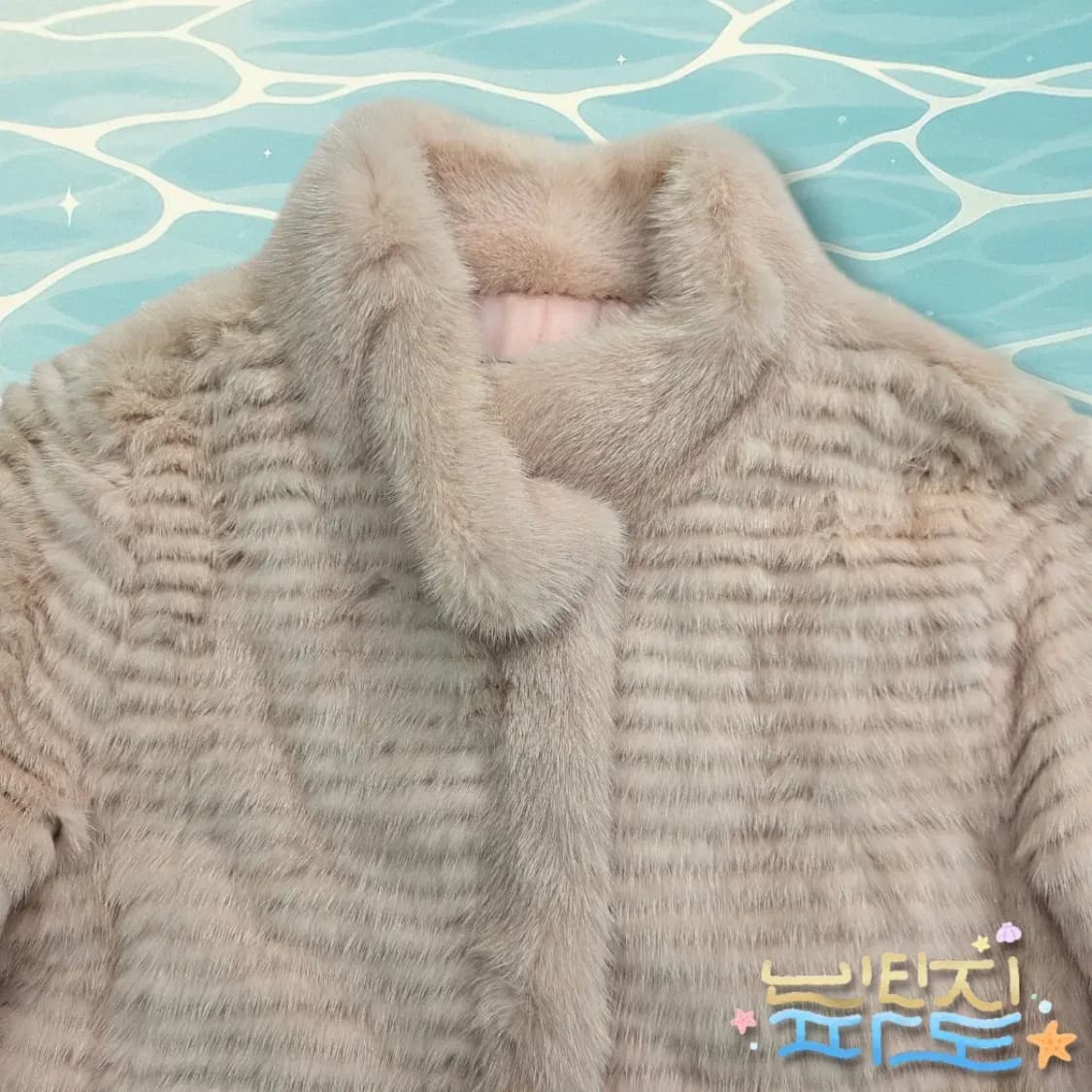 55 W.Doubledot 연핑크 천연 밍크자켓 상품이미지2