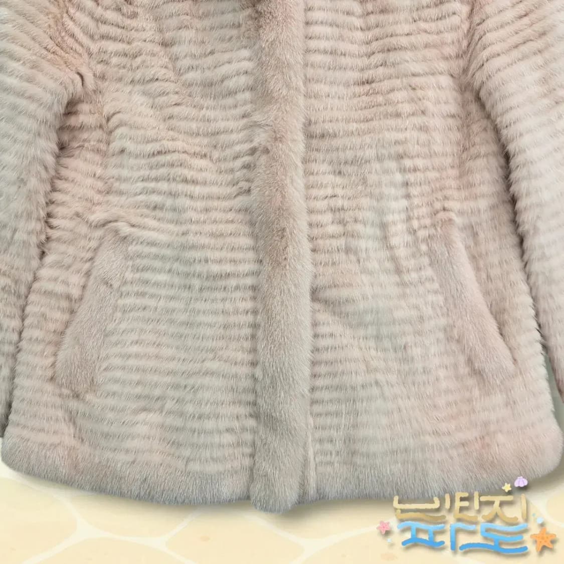 55 W.Doubledot 연핑크 천연 밍크자켓 상품이미지3