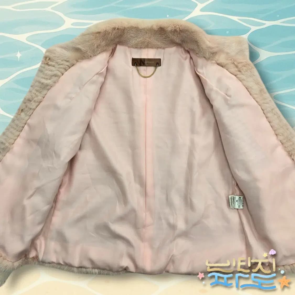 55 W.Doubledot 연핑크 천연 밍크자켓 상품이미지7