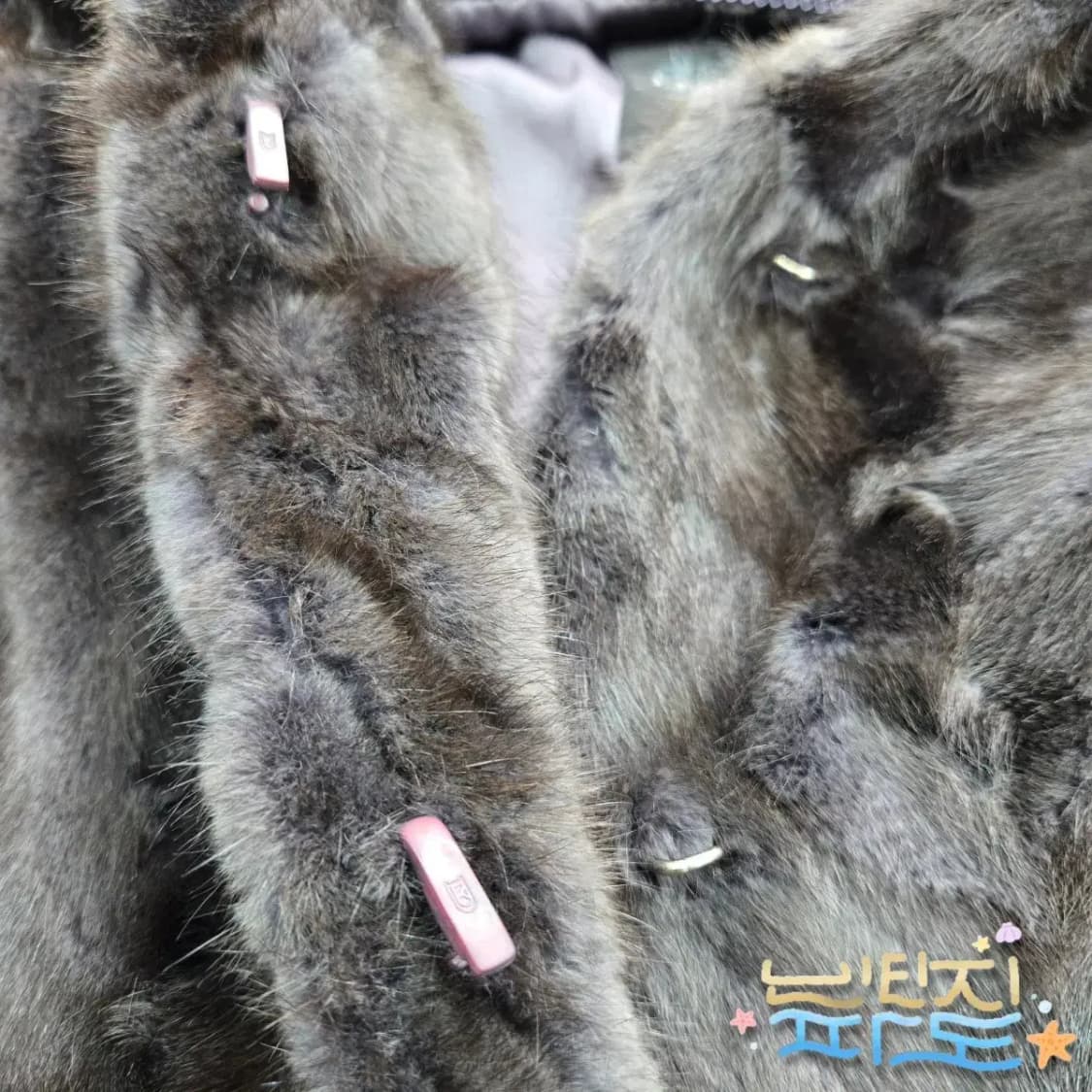 95 LEEGA 리가 천연 쪽밍크 후드 조끼코트 자켓 상품이미지5