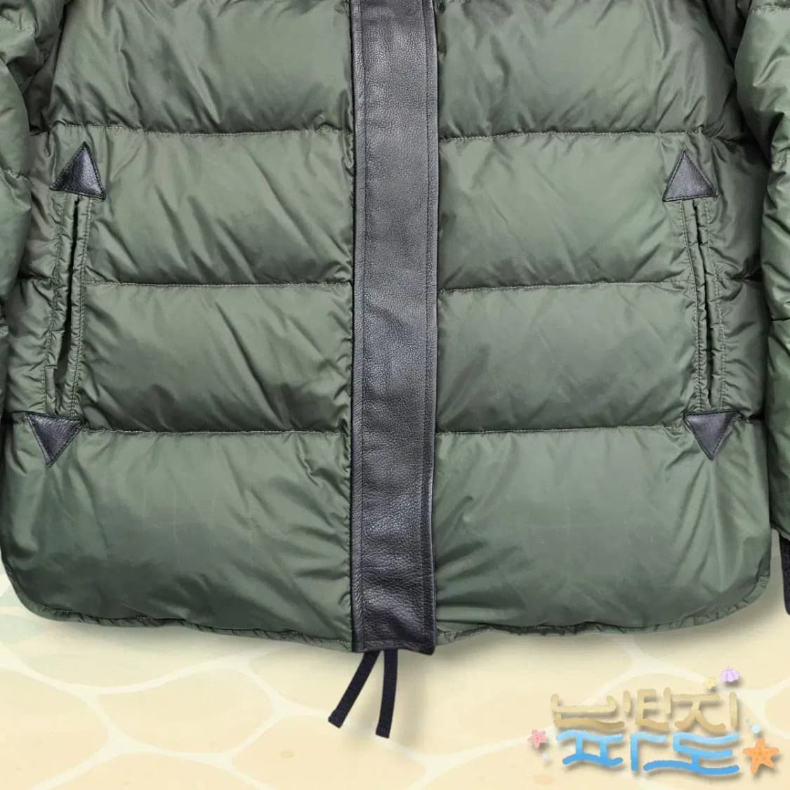 90 MARNI 마르니 울 가죽배색 숏패딩 푸퍼 자켓 상품이미지4