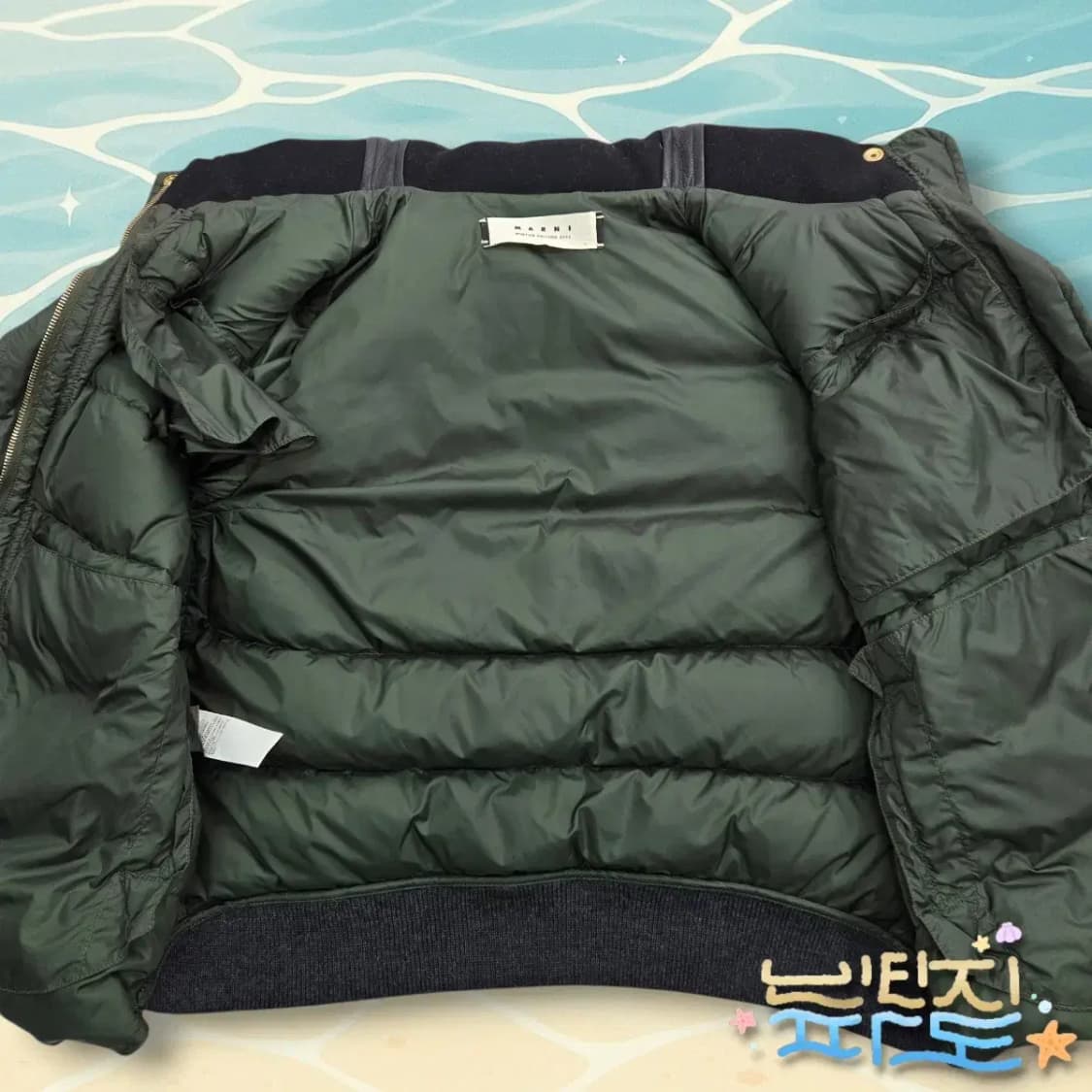 90 MARNI 마르니 울 가죽배색 숏패딩 푸퍼 자켓 상품이미지8