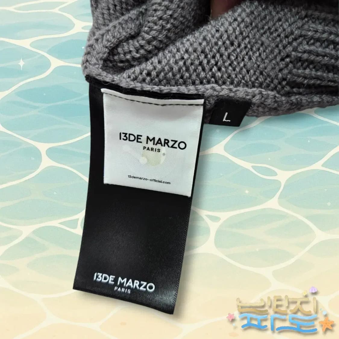 L 13DE MARZO 데미지 큐빅 니트 상품이미지10
