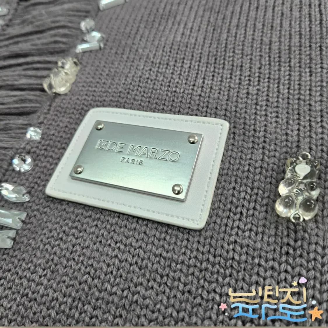 L 13DE MARZO 데미지 큐빅 니트 상품이미지5