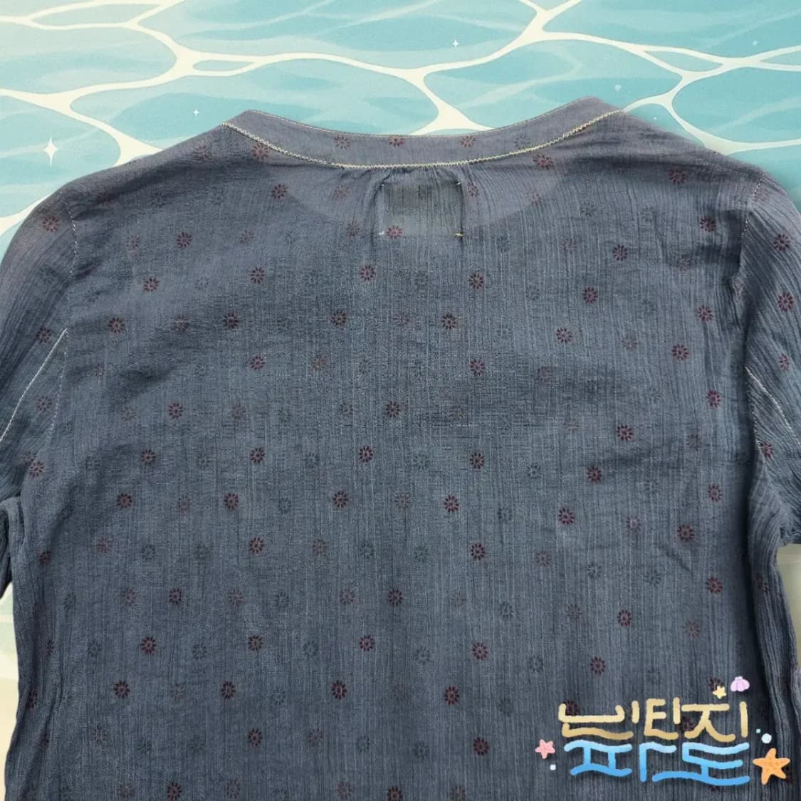 S 자딕앤볼테르 패턴 시스루 블라우스 상품이미지7