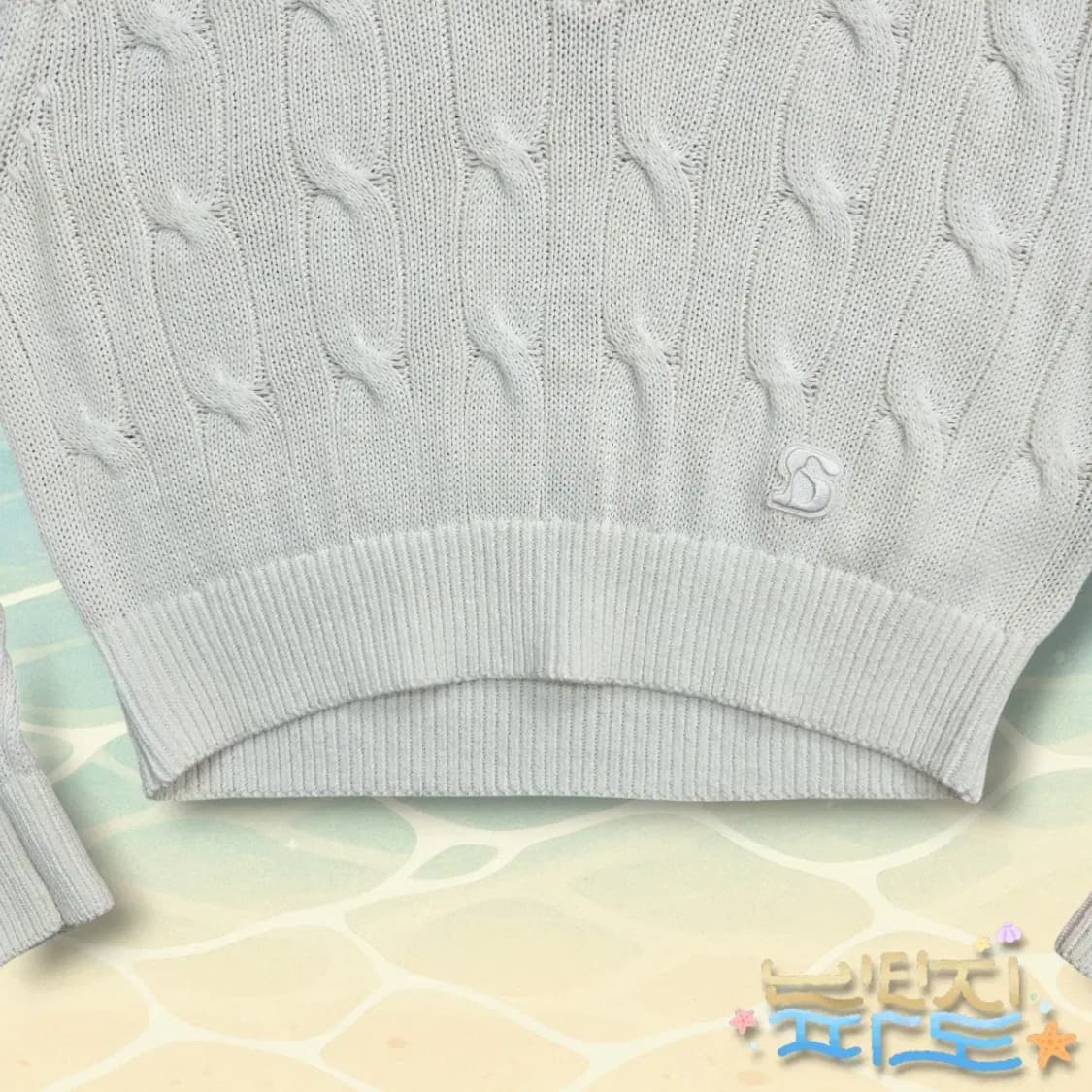 M 인사일런스 코튼 숏 브이넥니트 상품이미지3