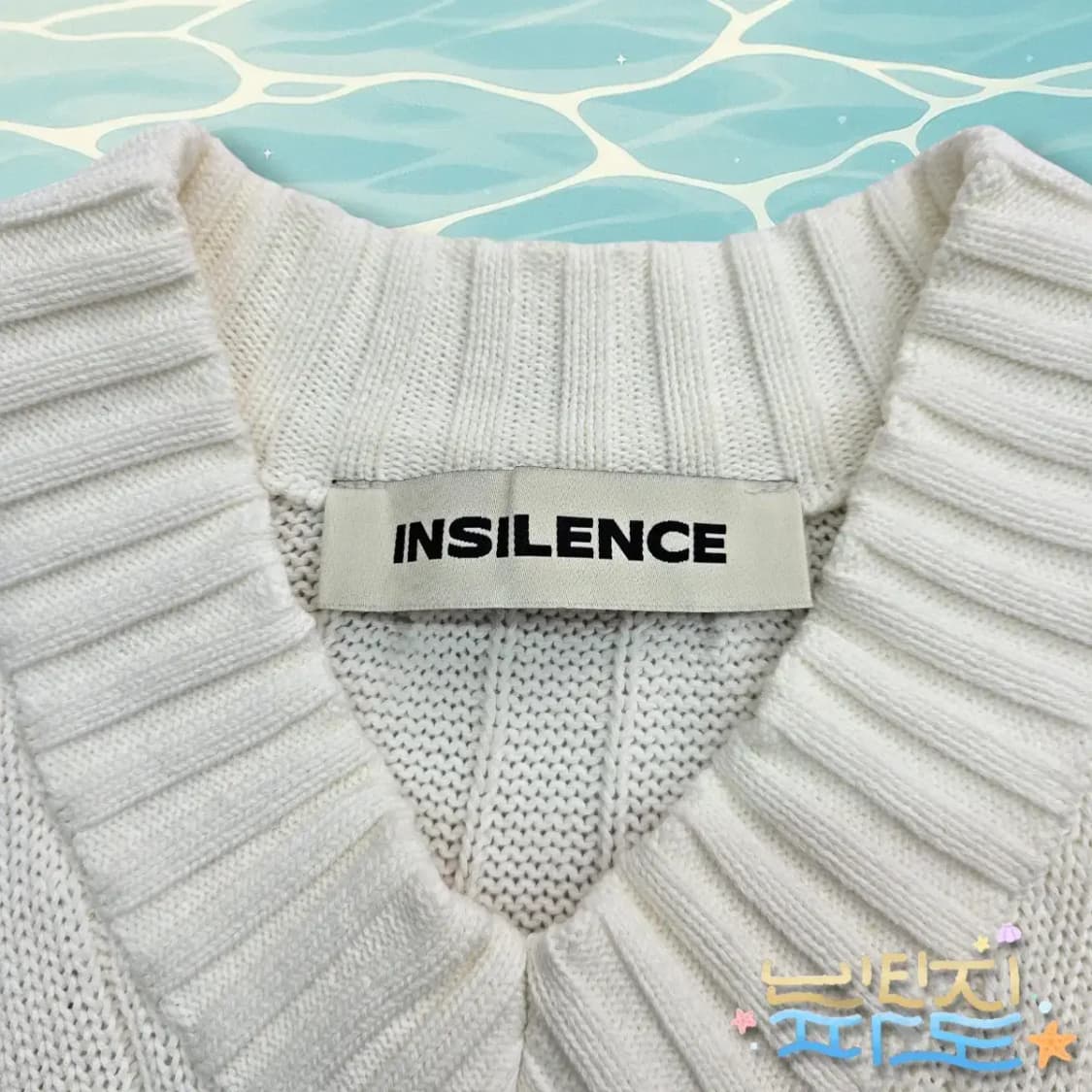 M 인사일런스 코튼 숏 브이넥니트 상품이미지4