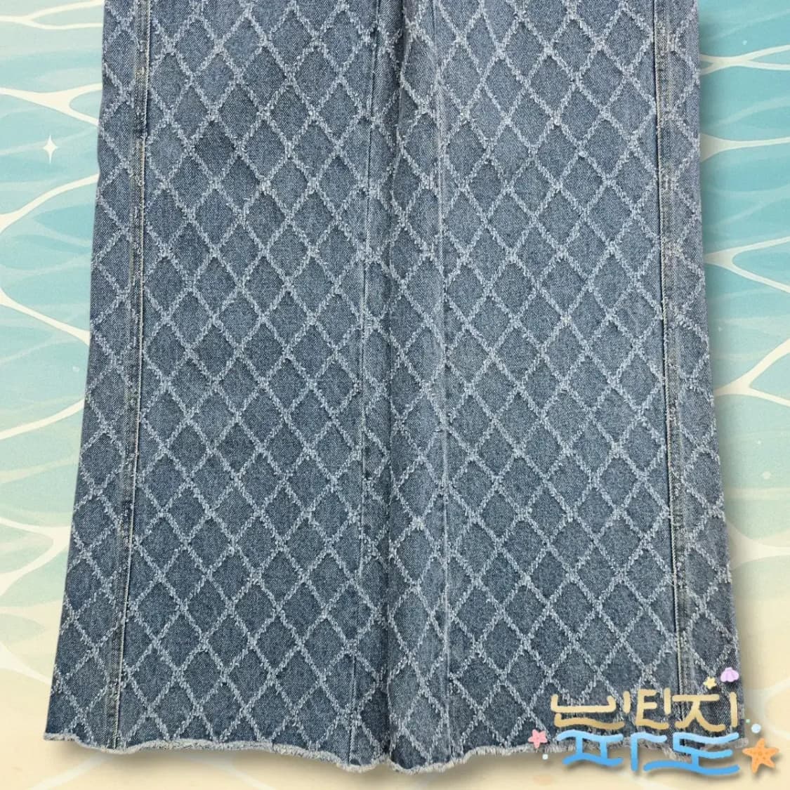 27 서쿠키 SEOOOCOOKIE 패턴 와이드 데님 상품이미지3