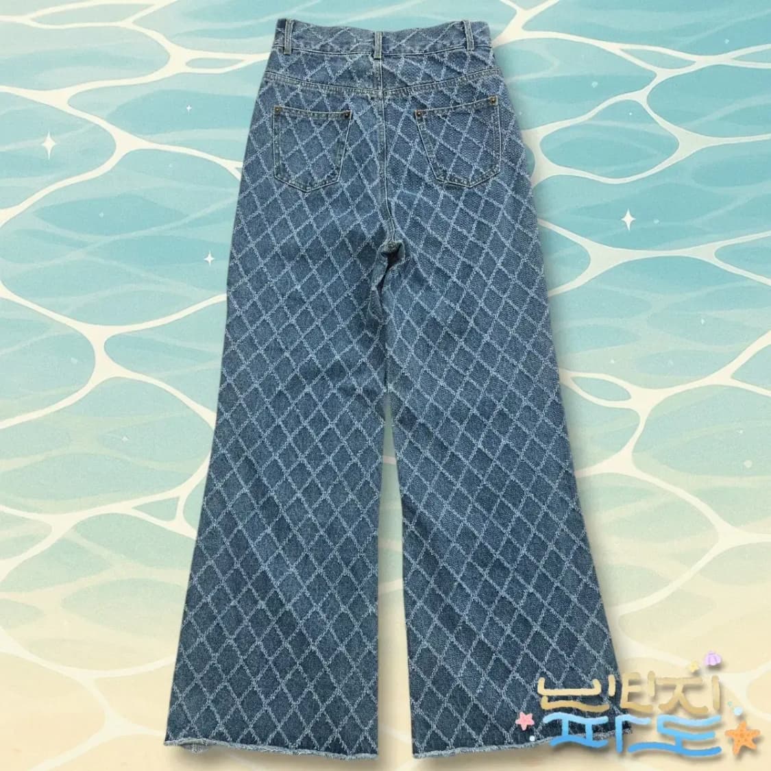 27 서쿠키 SEOOOCOOKIE 패턴 와이드 데님 상품이미지5