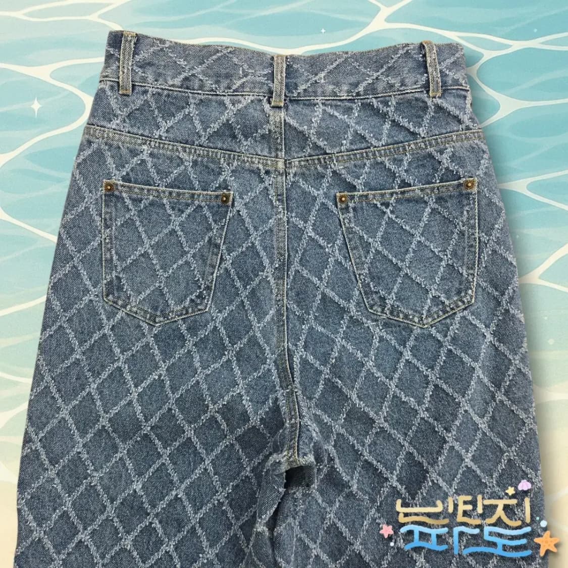 27 서쿠키 SEOOOCOOKIE 패턴 와이드 데님 상품이미지6