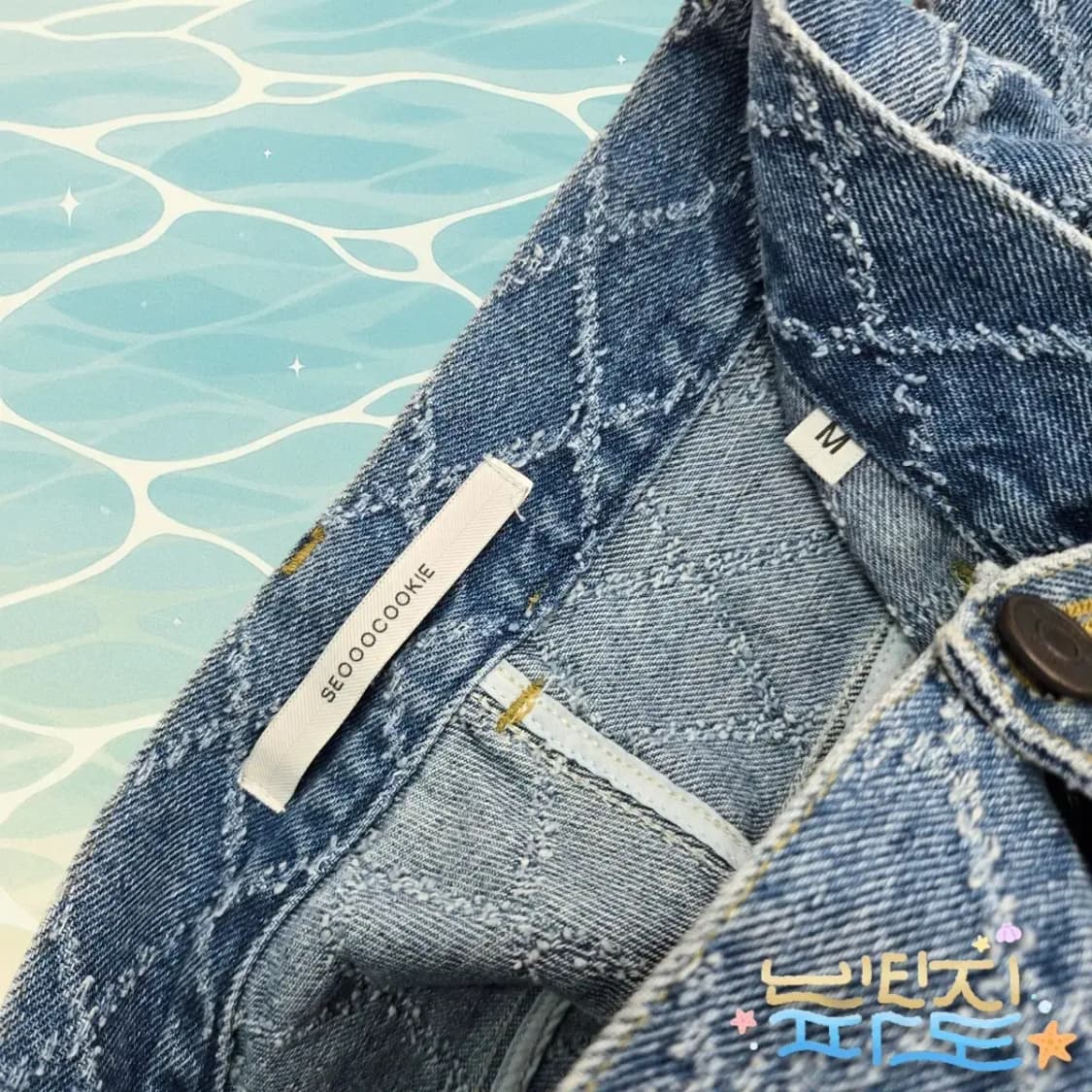 27 서쿠키 SEOOOCOOKIE 패턴 와이드 데님 상품이미지8