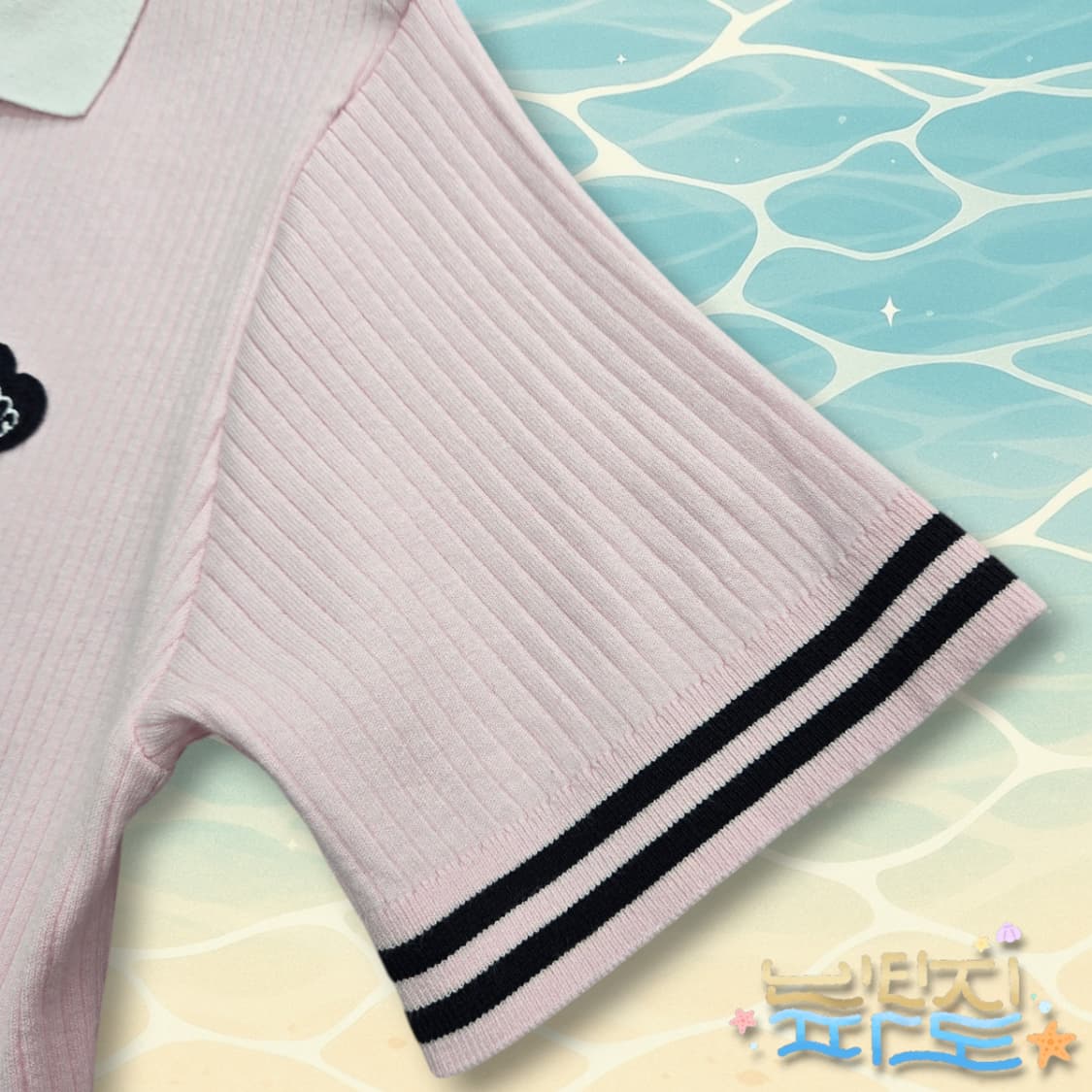 4 100 WAAC 헬로키티 22SS 골프 반팔 골지니트 상품이미지4