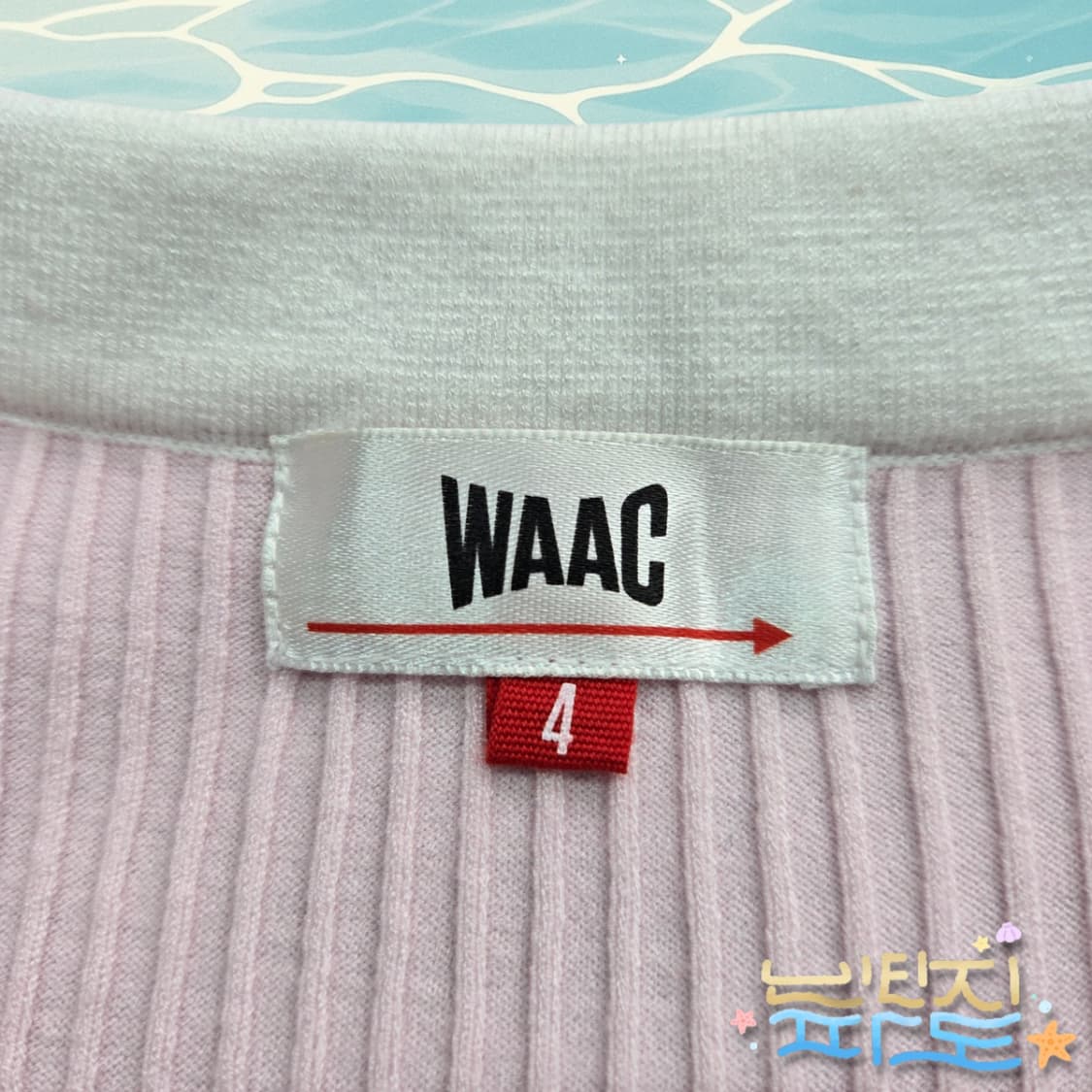 4 100 WAAC 헬로키티 22SS 골프 반팔 골지니트 상품이미지6