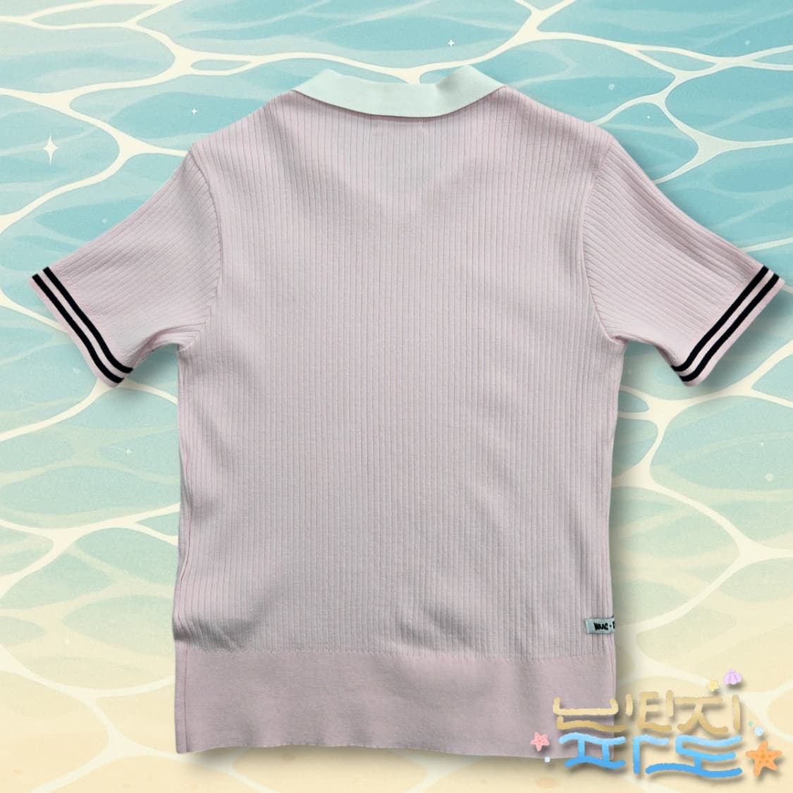 4 100 WAAC 헬로키티 22SS 골프 반팔 골지니트 상품이미지8