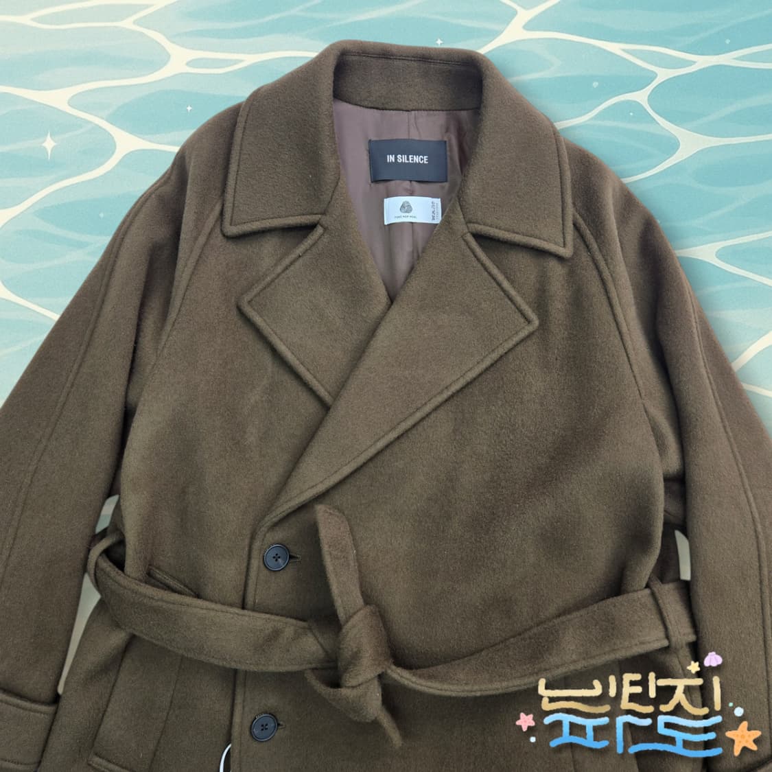 L 새제품 인사일런스 헤비 울 트렌치 코트 상품이미지2