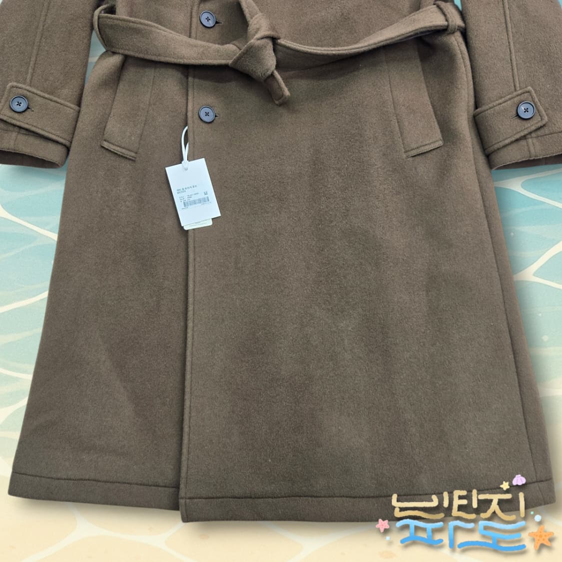 L 새제품 인사일런스 헤비 울 트렌치 코트 상품이미지3