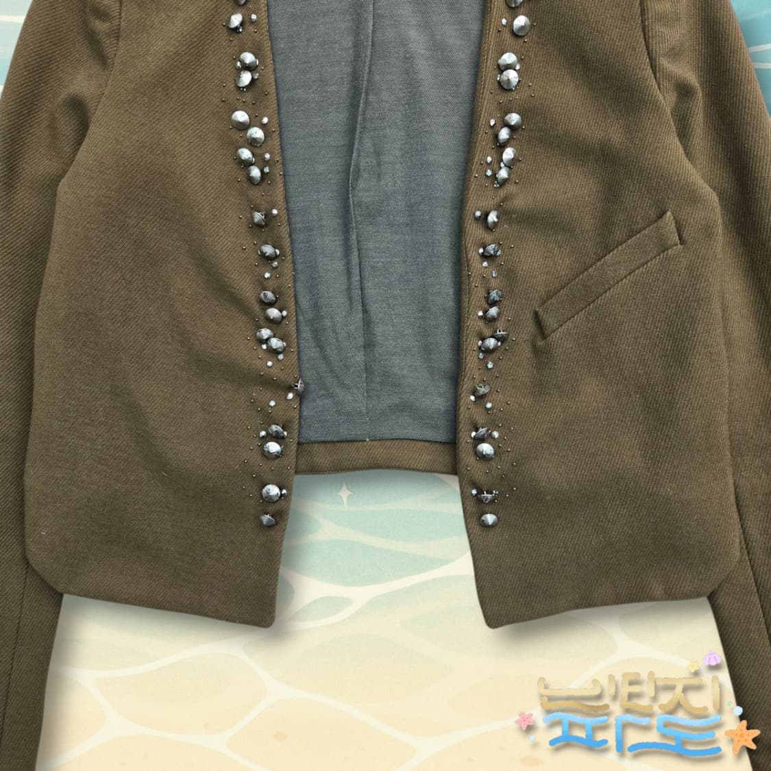 34 바네사브루노 스터드 포인트 오픈자켓 상품이미지3