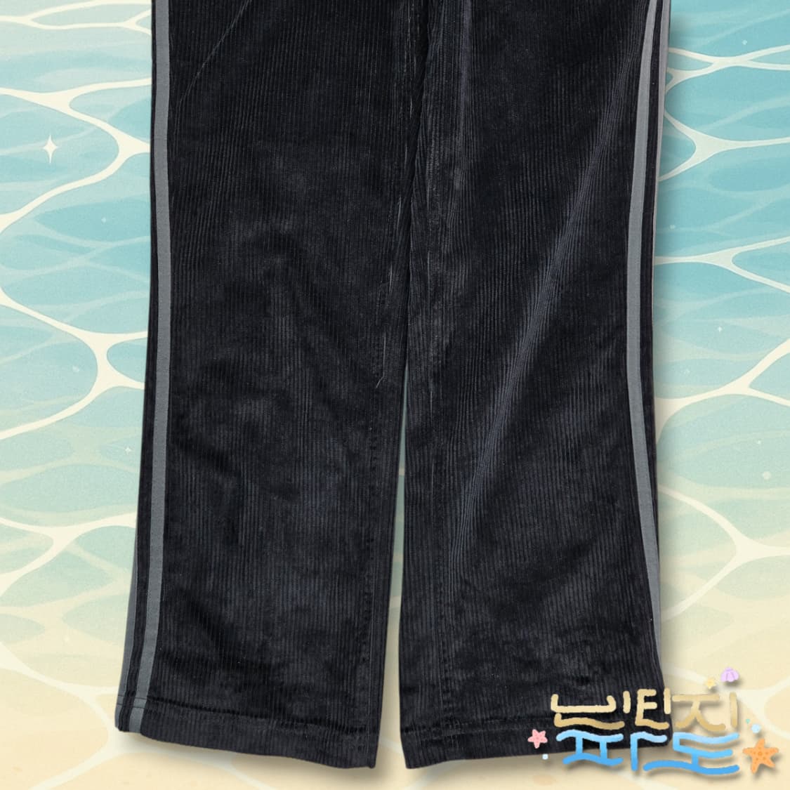 XS 아디다스 오리지날 블랙 코듀로이 멜빵바지 던그리스 상품이미지4