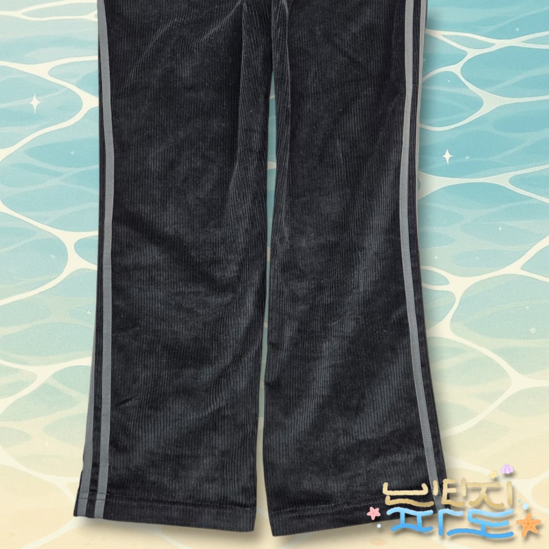 XS 아디다스 오리지날 블랙 코듀로이 멜빵바지 던그리스 상품이미지7