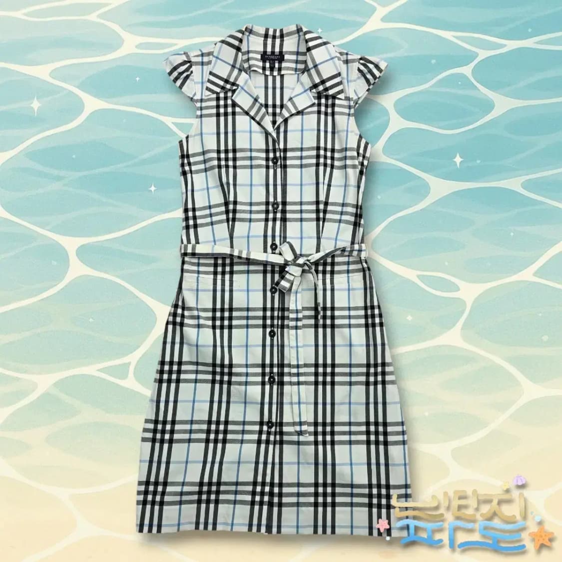 40 버버리 00s 체크 민소매 미디 원피스 상품이미지1