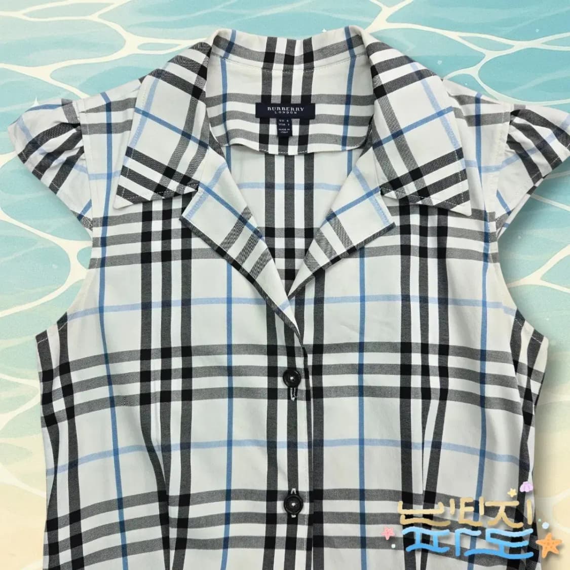40 버버리 00s 체크 민소매 미디 원피스 상품이미지2