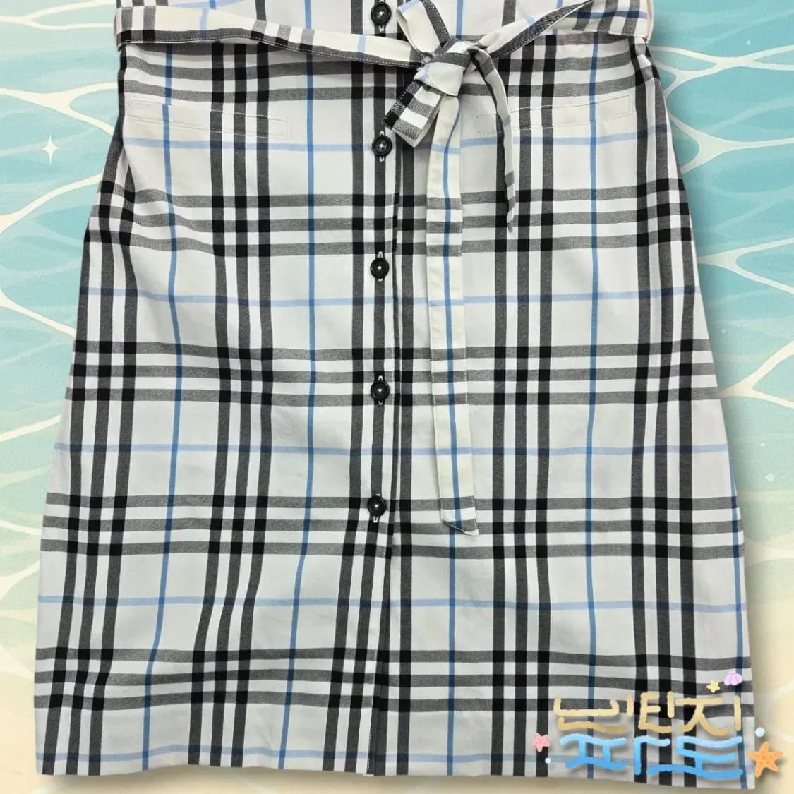 40 버버리 00s 체크 민소매 미디 원피스 상품이미지3