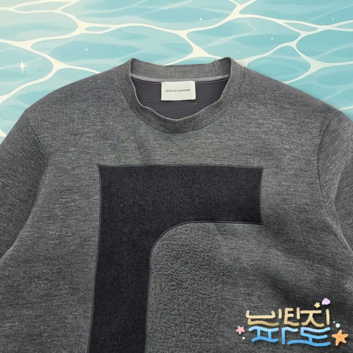 100 솔리드옴므 그래픽 맨투맨 상품이미지2