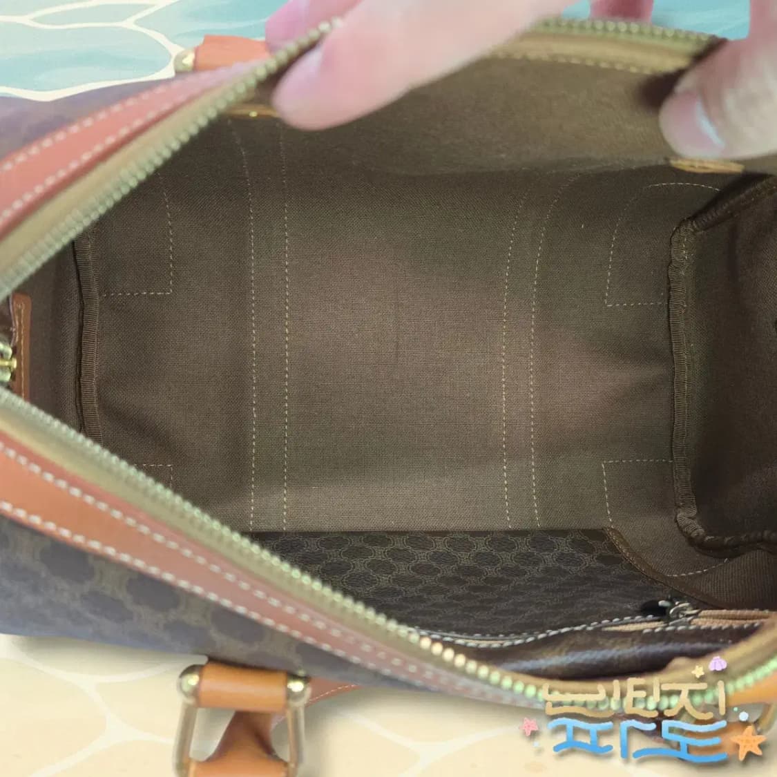 감정서O CELINE 셀린느 트리오페 머케덤 보스턴백 상품이미지10