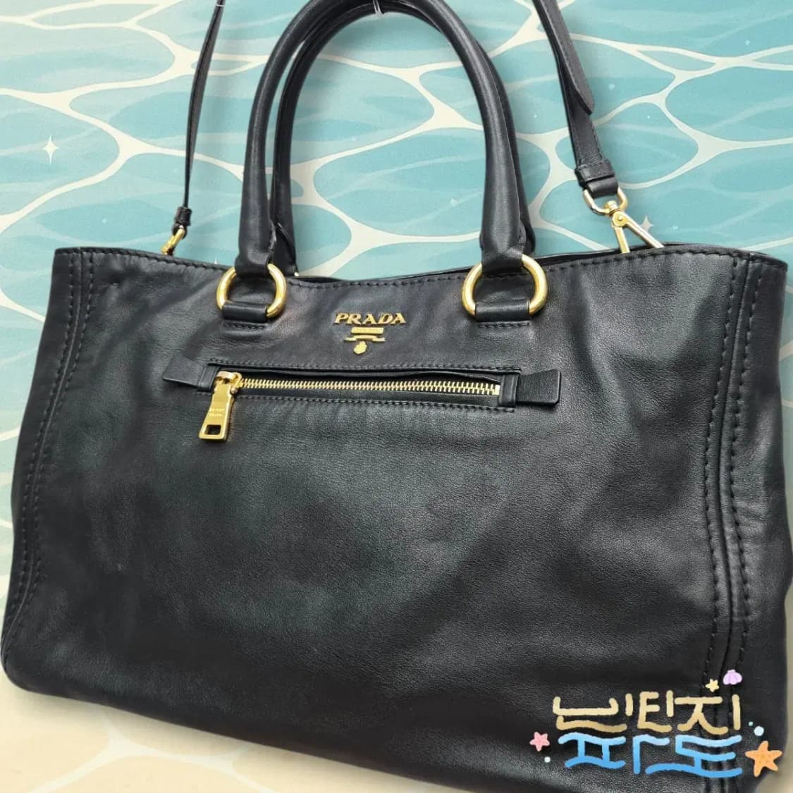 감정서O PRADA 프라다 카프 레더 토트 숄더백 상품이미지2